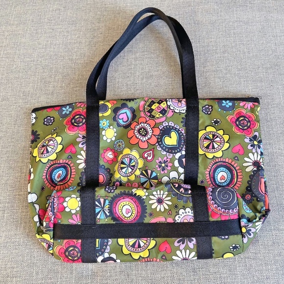le Sportsac floral zipper shoulder bag / tote bag - Picture 4 of 10
